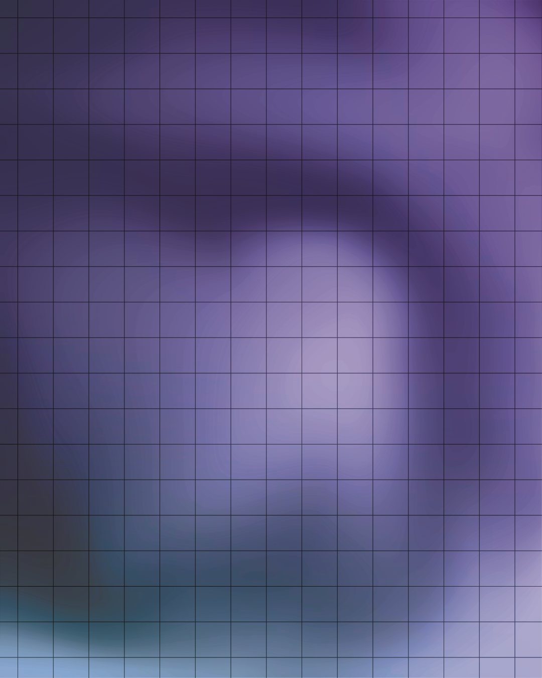 Dégradé indigo et violet sous une grille fine.